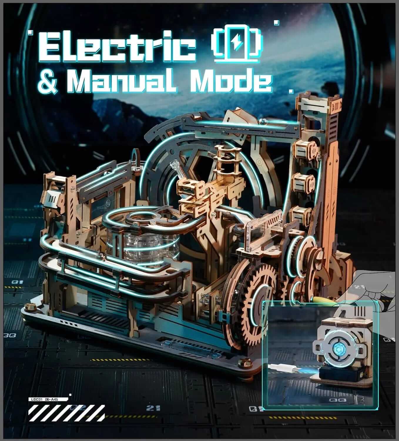 Robotime Rokr 3D Mechanical Puzzle β Electric Marble Run Model Toy for Teens and Adults