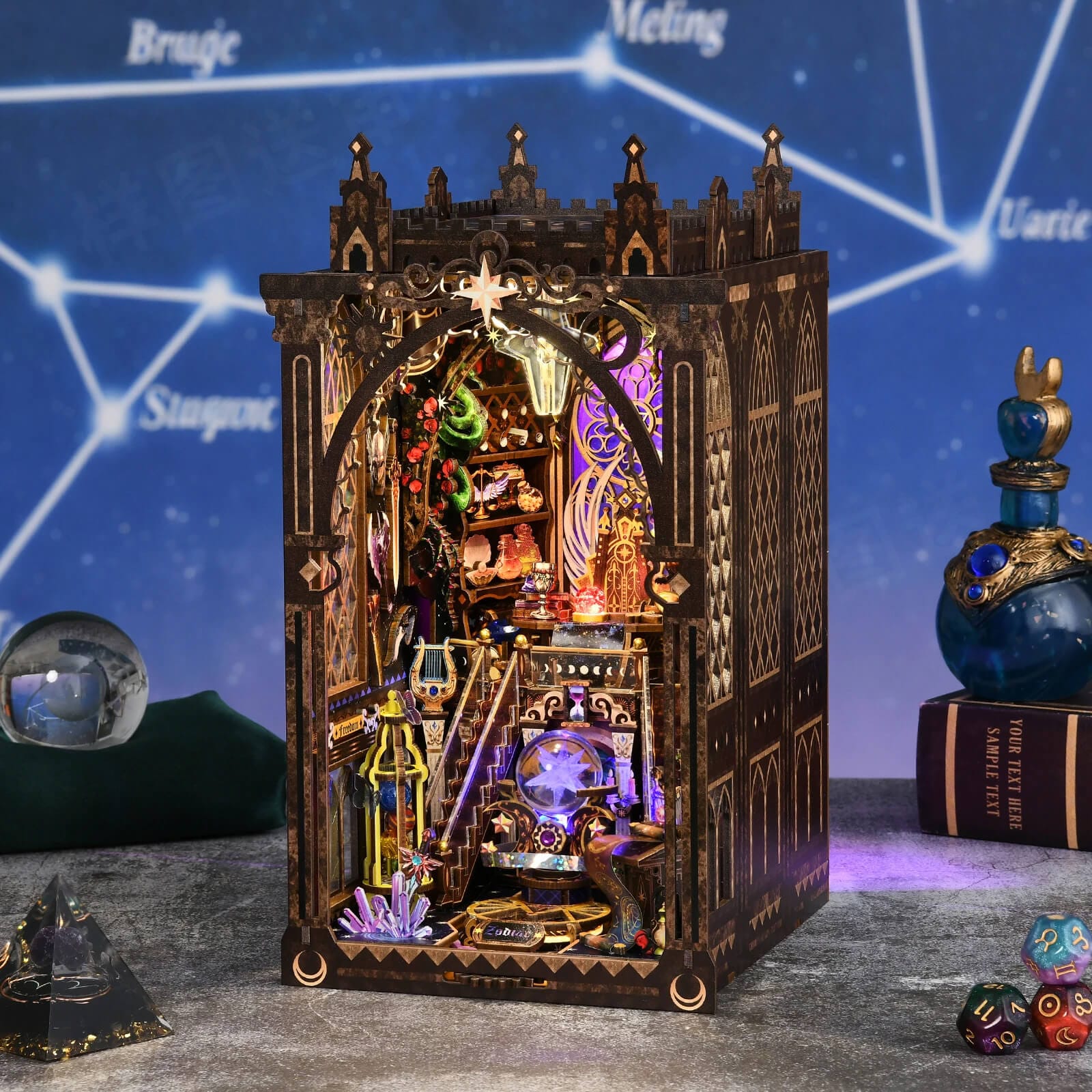Handmade Book Nook Dollhouse Model Inspired by the Twelve Constellations