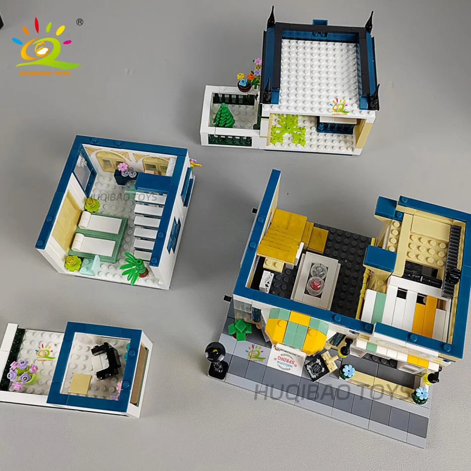 Creative display miniature hotel model kit