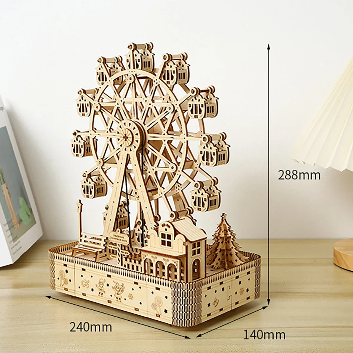 STEM educational ferris wheel 3D wooden model puzzle