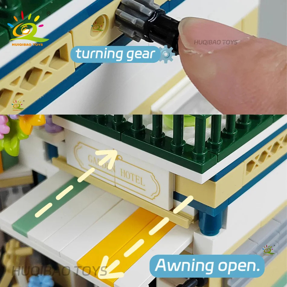 City street house construction micro bricks toy