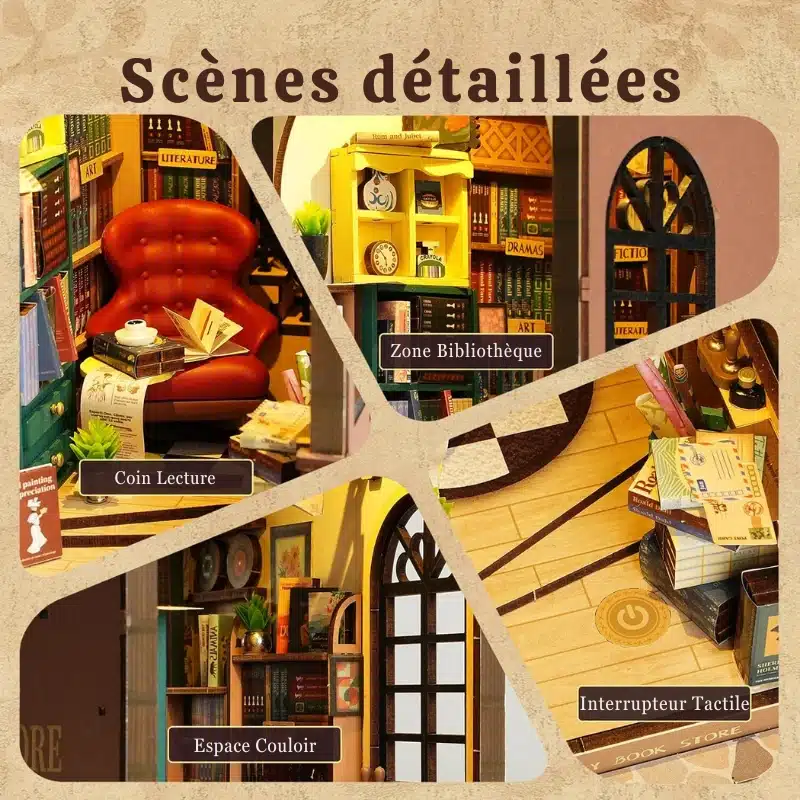 Rolife Bookstore TGB07 bookshelf insert home decor display